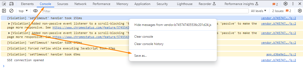Сохранение консольных логов в Chrome