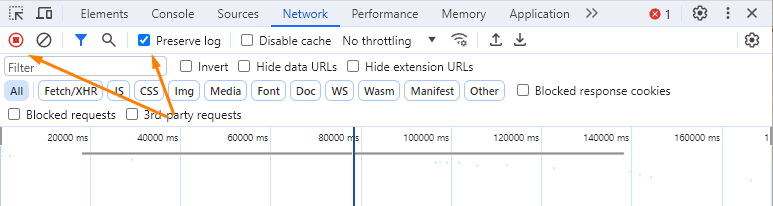 Preserve log в Yandex